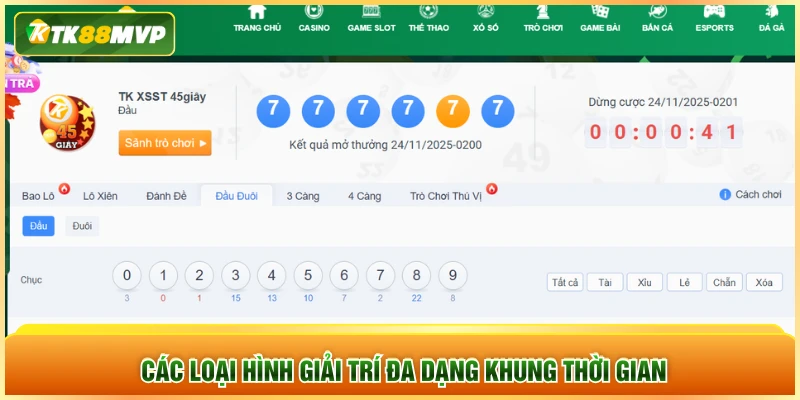 Các loại hình giải trí đa dạng khung thời gian Các loại hình giải trí đa dạng khung thời gian