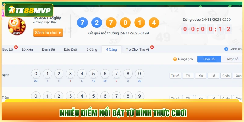 Nhiều điểm nổi bật từ hình thức chơi Nhiều điểm nổi bật từ hình thức chơi