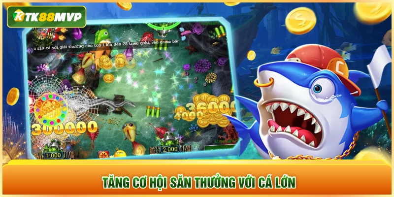 Tăng cơ hội săn thưởng với cá lớn Tăng cơ hội săn thưởng với cá lớn