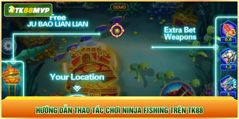 Hướng dẫn thao tác chơi Ninja Fishing trên TK88 Hướng dẫn thao tác chơi Ninja Fishing trên TK88